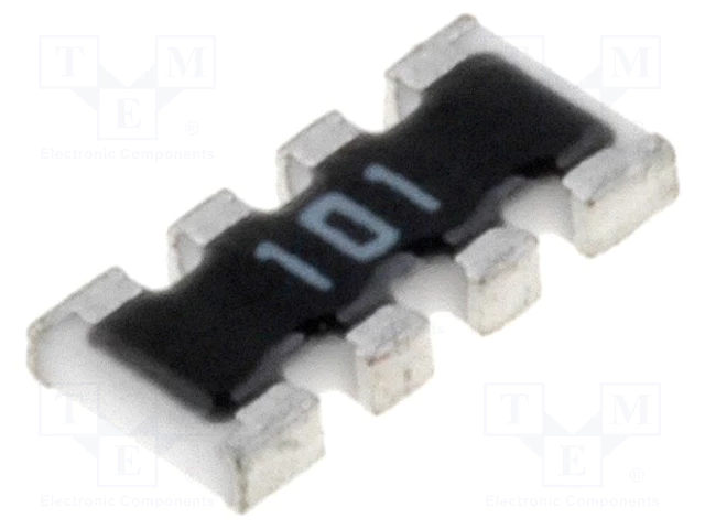 Resistor network  Y, 100, SMD, 1206, No.of resistors  4, 63mW, 5%