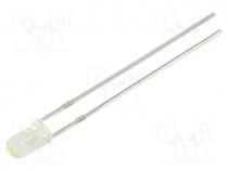 LED, 3mm, white cold, 8000÷16500mcd, 36, 2.8÷3.4V, No.of term  2