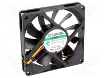 Fan  DC, axial, 24VDC, 80x80x15mm, 62.86m3/h, 34.7dBA, Vapo, 24AWG