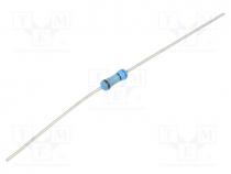 Resistor  thin film, THT, 60.4, 600mW, 1%, Ø2.5x6.5mm, 50ppm/C