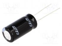 Capacitor  electrolytic, THT, 33uF, 200VDC, Ø10x20mm, Pitch  5mm