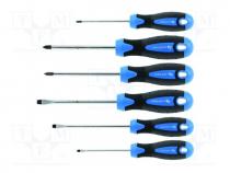 Kit  screwdrivers, Phillips,slot, Features  magnetic, 6pcs.