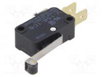 Microswitch SNAP ACTION, 15A/250VAC, 0.6A/125VDC, SPDT, ON-(ON)