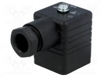 Connector  valve connector, plug, form A, 18mm, female, PIN  3, M16