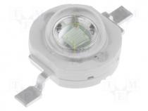 Power LED, green, 140, 700mA, 525nm, P  3W, 130lm, 3.5÷4.5VDC