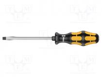 Screwdriver, slot, for impact,assisted with a key, 9,0x1,6mm