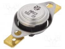 Sensor  thermostat, SPST-NC, 180C, 16A, 250VAC, connectors 6,3mm