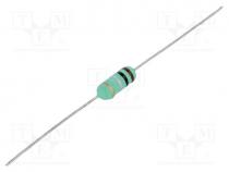 Resistor  wire-wound, THT, 160m, 2W, 5%, Ø0.54x28mm, Ø3.5x10mm