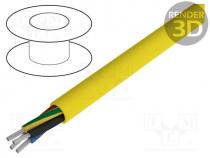 Wire, ÖLFLEX® 540 P, 3G0.75mm2, unshielded, 300V,500V, Cu, yellow