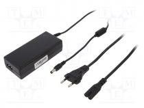 Power supply  switching, 12VDC, 5A, Out  5,5/2,1, 60W, 90÷264VAC