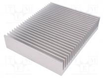 Heatsink  extruded, grilled, natural, L  200mm, W  250mm, H  50mm