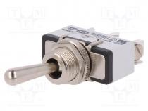 Switch  toggle, Pos  2, SPDT, ON-ON, 15A/250VAC, 15A/12VDC, 600H