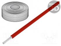 Wire, LivY-Toy, stranded, Cu, 0.04mm2, PVC, red, 60V, 10m, 1x0.04mm2