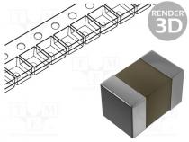 Capacitor  ceramic, MLCC, 2.2nF, 50V, X7R, 10%, SMD, 0805