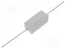 Resistor  power, cement, THT, 56, 5W, 5%, Ø0.8x35mm, 9.5x9.5x22mm