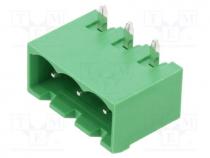 Pluggable terminal block, 5.08mm, ways  3, angled 90, socket