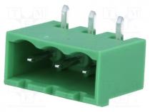 Pluggable terminal block, 5.08mm, ways  3, angled 90, socket