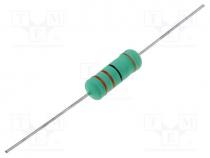 Resistor  wire-wound, THT, 56, 5W, 5%, Ø0.75x28mm, Ø6.5x17.5mm