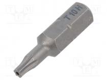 Screwdriver bit, Torx® with protection, T10H, Overall len  25mm