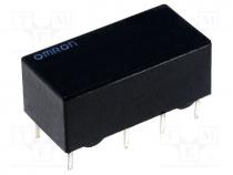 Relay  electromagnetic, DPDT, Ucoil  24VDC, Icontacts max  2A, G6A