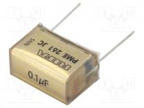 Capacitor  paper, 100nF, 500VAC, Pitch  20.3mm, 10%, THT, PME261