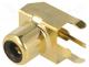 KEYS900 - Socket, RCA, female, angled 90, THT, brass, gold-plated, on PCBs