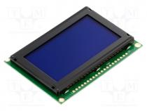 Display  LCD, graphical, 128x64, STN Negative, blue, 75x52.7x8.9mm