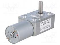 Gearbox Motor - Motor  DC, with worm gear, 3÷9VDC, 1A, Shaft  D spring, 160rpm, 37  1