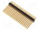 Pinhead - Pin header, pin strips, male, PIN  40, straight, 1.27mm, THT, 2x20