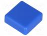 Button cup - Button, square, blue, 12x12mm, TACTS-24N-F,TACTS-24R-F