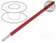 Cables - Wire, LiYv, stranded, Cu, 0.25mm2, PVC, red, 900V, 100m, Class  5