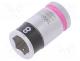 socket spanner - Socket, 6-angles,socket spanner, HEX 8mm, 1/4", 23mm, Zyklop