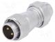 WF20J2TE1 - Plug, WF20, male, PIN  2, IP67, 9÷10.5mm, 25A, soldering, for cable