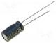 Capacitor  electrolytic, low ESR, THT, 100uF, 25VDC, Ø6.3x11.2mm