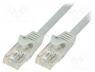 CP1012U - Patch cord, U/UTP, 5e, stranded, CCA, PVC, grey, 0.25m, 26AWG