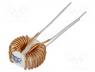 Inductor  wire, THT, 220uH, 2.2A, 30m, 230VAC, 6x5mm, -20÷50%, 10kHz