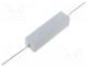 Resistor  wire-wound, cement, THT, 0.1, 15W, 5%, Ø0.75x30mm