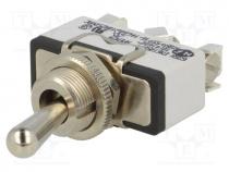 635H - Switch  toggle, Pos  2, SPST, ON-(ON), 15A/250VAC, 5A/25VDC, 600H