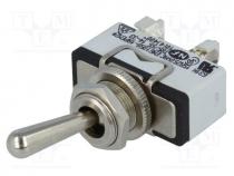 631H - Switch  toggle, Pos  2, SPST, ON-OFF, 15A/250VAC, 15A/12VDC, 600H