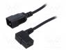   - Cable, 3x1.5mm2, IEC C19 female angled,IEC C20 male, PVC, 3m