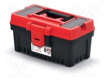 Chest, tool case, black-red, polymer, EVO, 296x177x155mm, 10kg