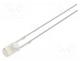 OSM5DK3HE1B-5V - LED, white warm, 3mm, 1120÷1560mcd, 140°, Front flat, 5VDC