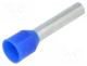 BM005061 - Tip bootlace ferrule, insulated, copper, 2.5mm2, 12mm, tinned
